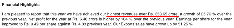 Maan Aluminium Ltd CEO Message FY2018
